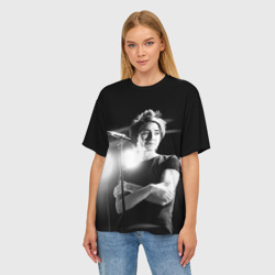 Женская футболка oversize 3D Земфира - фото 2