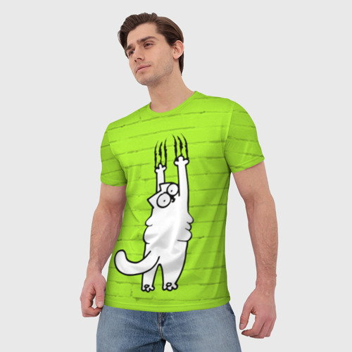 Мужская футболка 3D Simon's cat 3 - фото 3