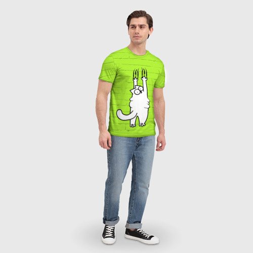 Мужская футболка 3D Simon's cat 3, цвет 3D печать - фото 5
