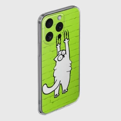 Чехол для iPhone 15 Pro Max силиконовый с защитой камеры Simon's cat 3 - фото 2