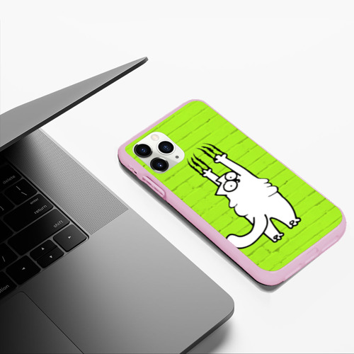 Чехол для iPhone 11 Pro Max матовый Simon's cat 3, цвет розовый - фото 5