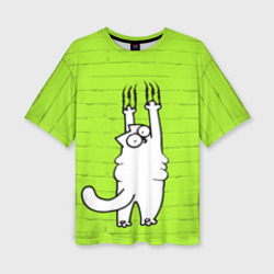 Женская футболка oversize 3D Simon's cat 3