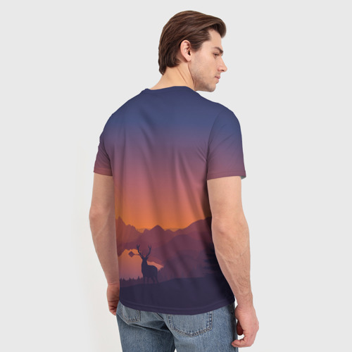 Мужская футболка 3D Firewatch, цвет 3D печать - фото 4