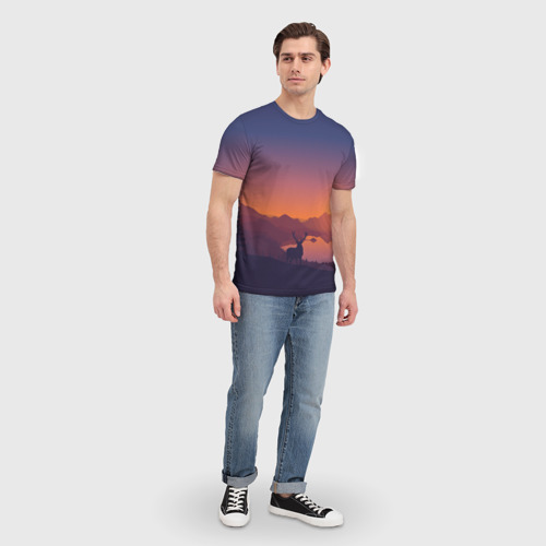 Мужская футболка 3D Firewatch, цвет 3D печать - фото 5