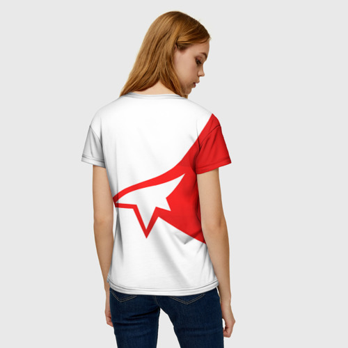 Женская футболка 3D Mirror's Edge - лого игры про паркур, цвет 3D печать - фото 4