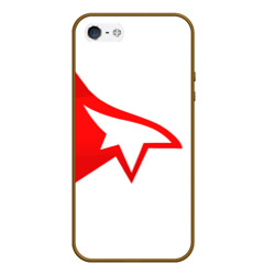 Чехол для iPhone 5/5S матовый Mirror's Edge - лого игры про паркур