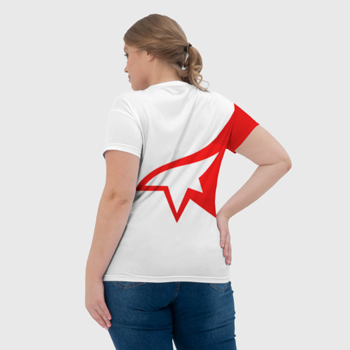 Женская футболка 3D Mirror's Edge - лого игры про паркур, цвет 3D печать - фото 7