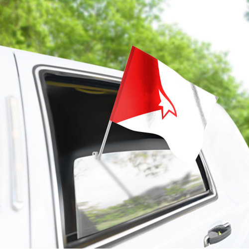 Флаг для автомобиля Mirror's Edge - лого игры про паркур - фото 3