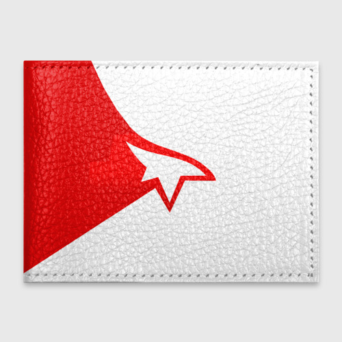 Обложка для студенческого билета Mirror's Edge - лого игры про паркур, цвет красный