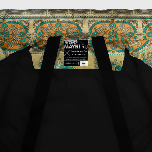Женская зимняя куртка Oversize Орнамент, цвет черный - фото 7