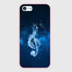 Чехол для iPhone 5/5S матовый Космическая музыка