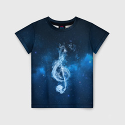 Детская футболка 3D Космическая музыка