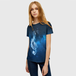 Женская футболка 3D Космическая музыка - фото 2