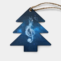 Игрушка деревянная Ёлочка Космическая музыка