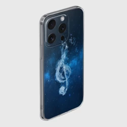 Чехол для iPhone 15 Pro силиконовый с защитой камеры Космическая музыка - фото 2