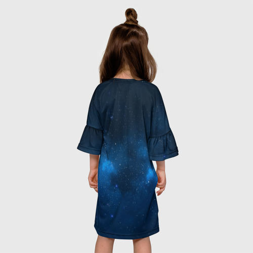 Детское платье 3D Космическая музыка, цвет 3D печать - фото 5