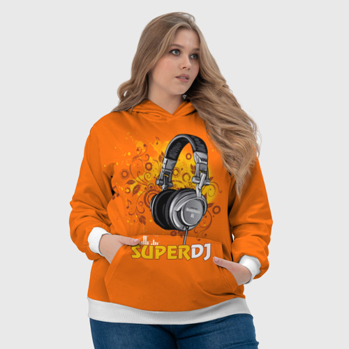 Женская толстовка 3D Super DJ, цвет 3D печать - фото 6