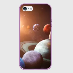 Чехол для iPhone 5/5S матовый Планеты солнечной системы