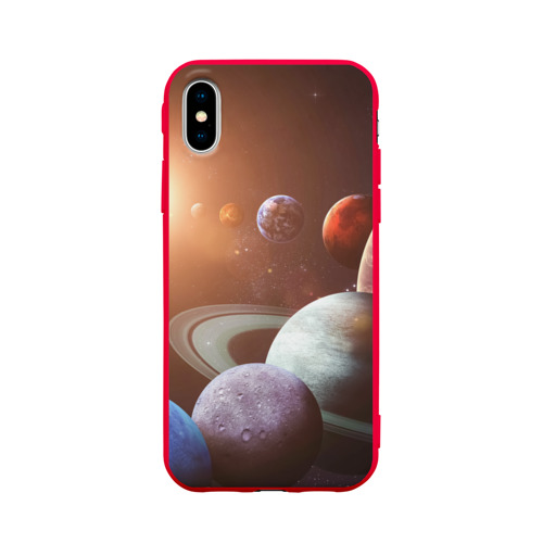 Чехол для Apple iPhone X силиконовый матовый Планеты солнечной системы Фото 01 Чехол для Apple iPhone X силиконовый матовый Планеты солнечной системы Фото 01