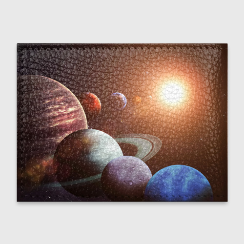 Обложка для студенческого билета Планеты солнечной системы, цвет черный - фото 2