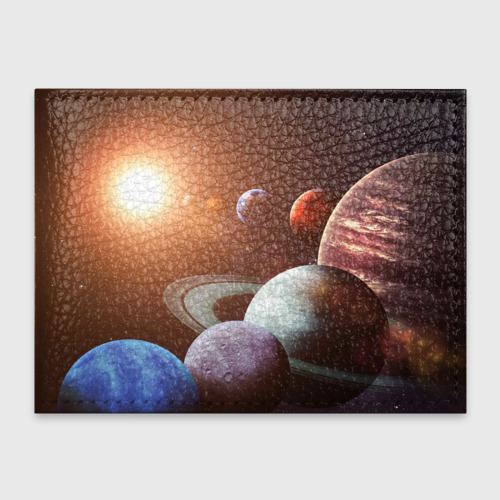 Обложка для студенческого билета Планеты солнечной системы, цвет черный