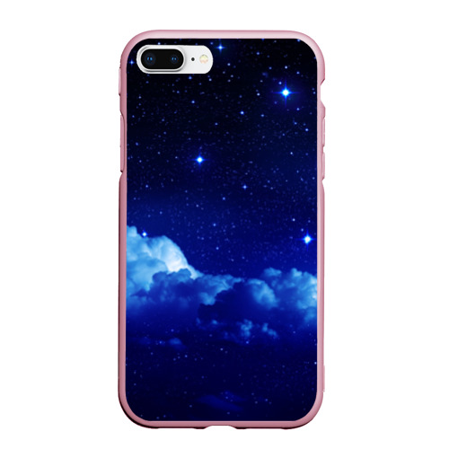 Чехол для iPhone 7Plus/8 Plus матовый Звёздное небо, цвет розовый