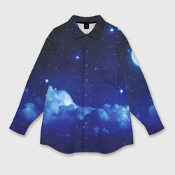 Женская рубашка oversize 3D Звёздное небо