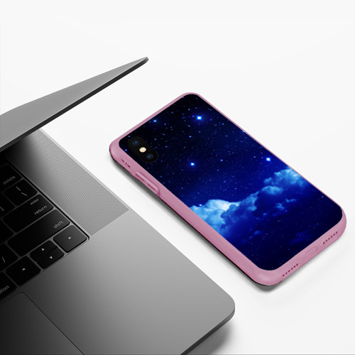Чехол для iPhone XS Max матовый Звёздное небо, цвет розовый - фото 5