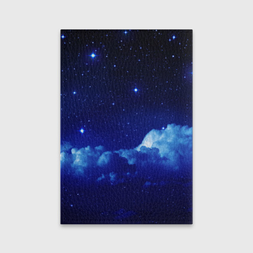 Обложка для паспорта матовая кожа Звёздное небо, цвет бирюзовый - фото 2