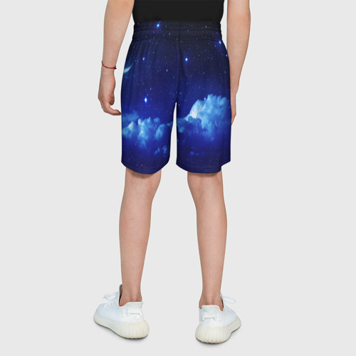 Детские спортивные шорты 3D с принтом Звёздное небо, вид сзади #2