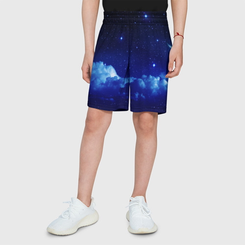 Детские спортивные шорты 3D с принтом Звёздное небо, вид сбоку #3