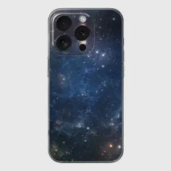 Чехол для iPhone 16 Pro силиконовый с защитой камеры Космос