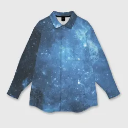 Женская рубашка oversize 3D Космос
