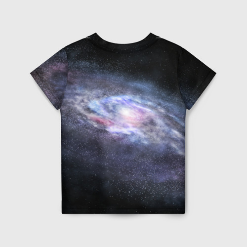 Детская футболка 3D с принтом Млечный путь, вид сзади #1