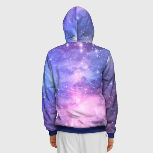 Мужская толстовка 3D на молнии Галактика, цвет синий - фото 4