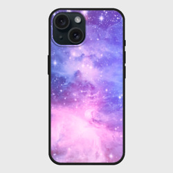 Чехол силиконовый для Apple iPhone 15 матовый Галактика