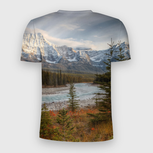 Мужская футболка 3D Slim Осень в горах, цвет 3D печать - фото 2