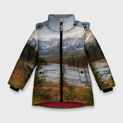Зимняя куртка для девочек 3D Осень в горах