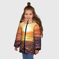 Зимняя куртка для девочек 3D Закат - фото 2