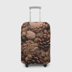 Чехол для чемодана 3D Шишки и орешки