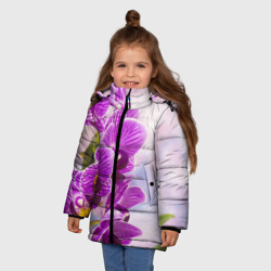 Зимняя куртка для девочек 3D Божественная орхидея - фото 2