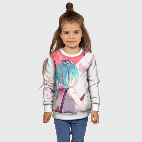 Детский свитшот 3D Miku поет, цвет 3D печать - фото 7