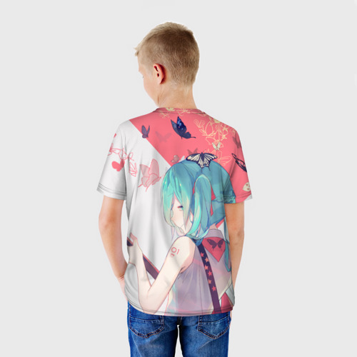 Детская футболка 3D Miku поет, цвет 3D печать - фото 4