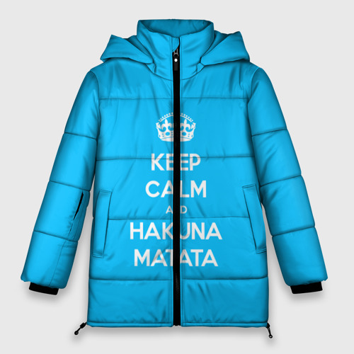 Женская зимняя куртка Oversize Hakuna matata, цвет светло-серый