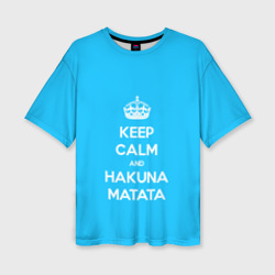Женская футболка oversize 3D Hakuna matata