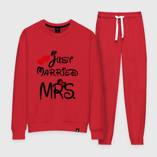 Женский костюм хлопок Just married Mrs, цвет красный