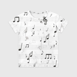 Детская футболка 3D Ноты