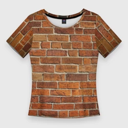 Женская футболка 3D Slim Кирпичи