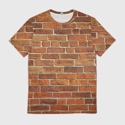 Мужская футболка 3D Кирпичи