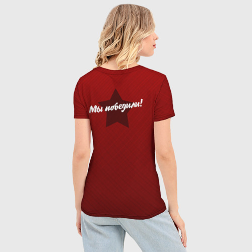 Женская футболка 3D Slim Знамя победы, цвет 3D печать - фото 4